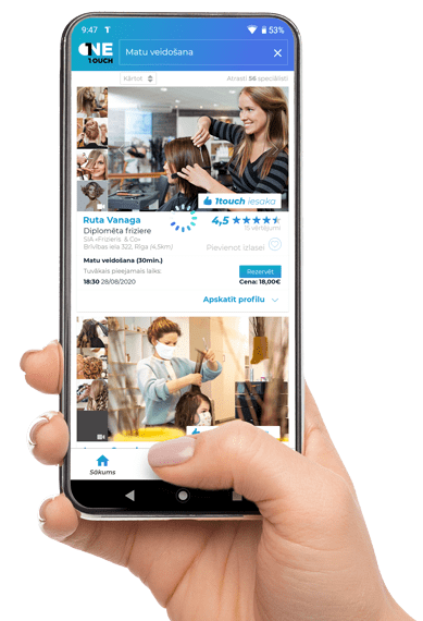 Picture of the 1Touch app